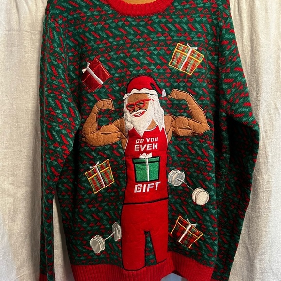 Blizzard Bay ugly Christmas sweater. Size xl. Muscle man. - Picture 1 of 9
